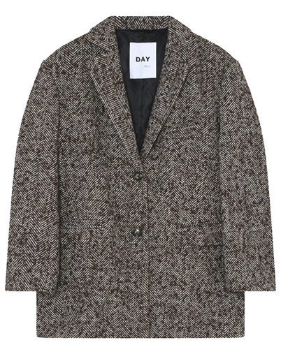 Day Birger et Mikkelsen - Martha Heavy Slub Wool Blazer - Chocolate Plum
